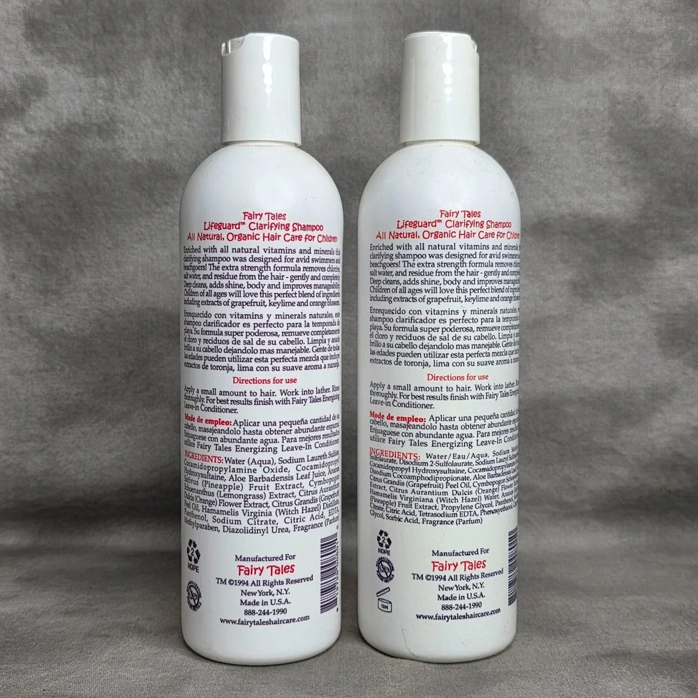 (X2) Fairy Tales Swimmer Shampoo‎ for Kids 12 oz Lifeguard Clarifying Shampoo